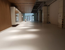 展廳灰色pvc地板工程案例